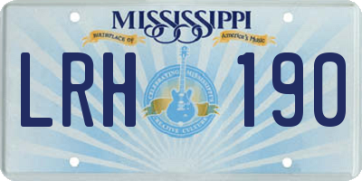 MS license plate LRH190