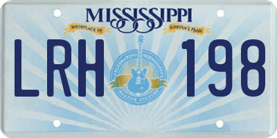 MS license plate LRH198