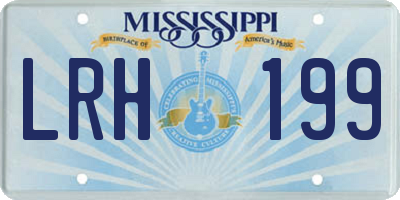 MS license plate LRH199