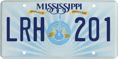 MS license plate LRH201