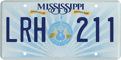 MS license plate LRH211