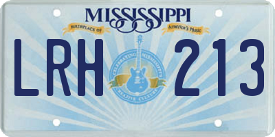 MS license plate LRH213