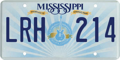 MS license plate LRH214
