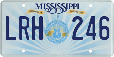 MS license plate LRH246