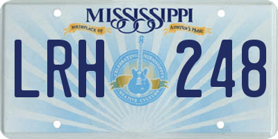 MS license plate LRH248