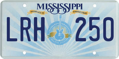 MS license plate LRH250