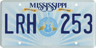 MS license plate LRH253