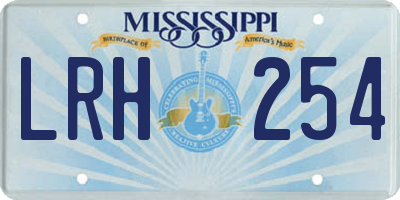 MS license plate LRH254
