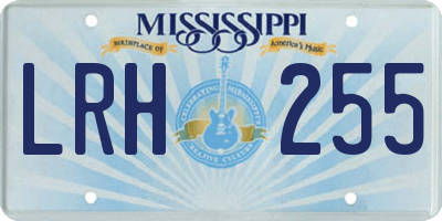 MS license plate LRH255