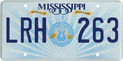 MS license plate LRH263