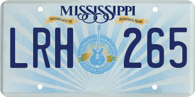 MS license plate LRH265