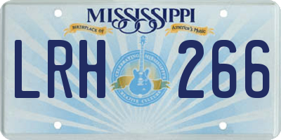 MS license plate LRH266