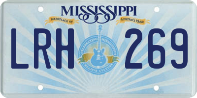 MS license plate LRH269