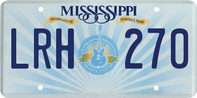 MS license plate LRH270