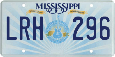 MS license plate LRH296