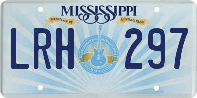 MS license plate LRH297