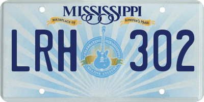 MS license plate LRH302