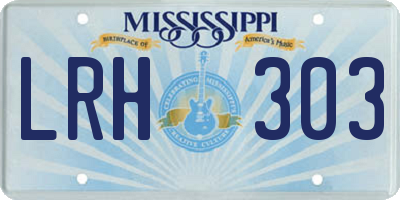 MS license plate LRH303