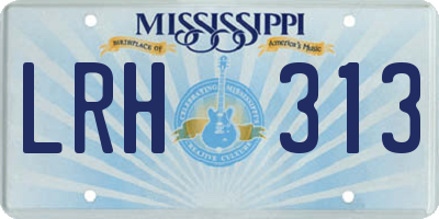MS license plate LRH313
