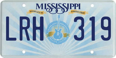 MS license plate LRH319
