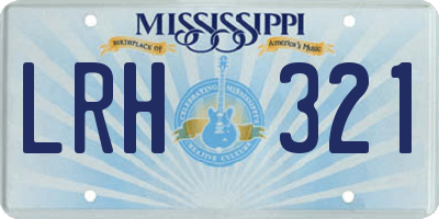 MS license plate LRH321
