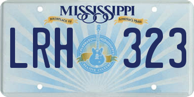 MS license plate LRH323