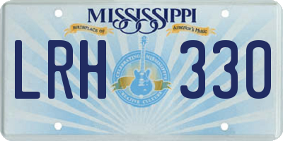 MS license plate LRH330