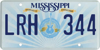 MS license plate LRH344