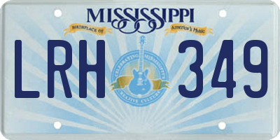 MS license plate LRH349