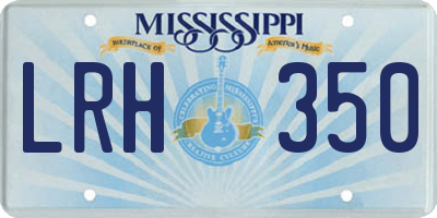 MS license plate LRH350