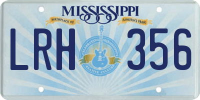MS license plate LRH356