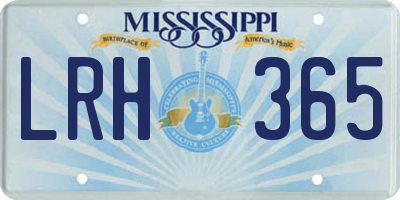 MS license plate LRH365