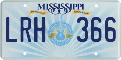 MS license plate LRH366