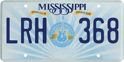 MS license plate LRH368