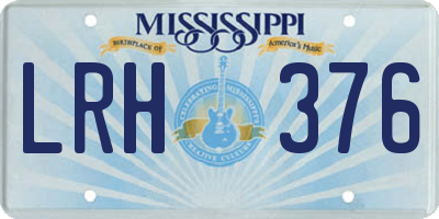 MS license plate LRH376
