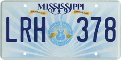 MS license plate LRH378