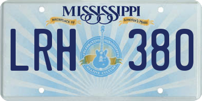 MS license plate LRH380