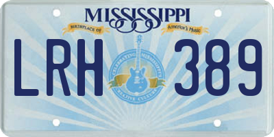 MS license plate LRH389