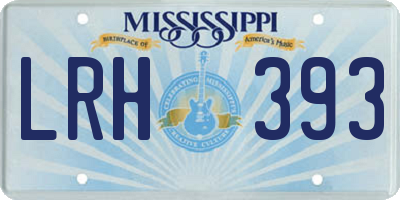 MS license plate LRH393