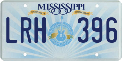 MS license plate LRH396