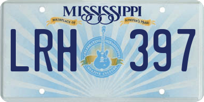 MS license plate LRH397