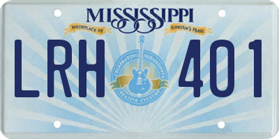 MS license plate LRH401