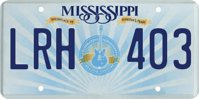 MS license plate LRH403