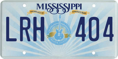 MS license plate LRH404