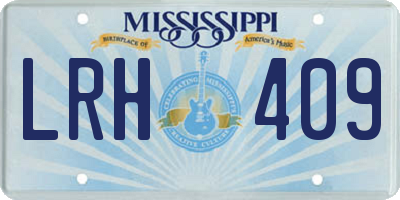 MS license plate LRH409