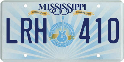 MS license plate LRH410