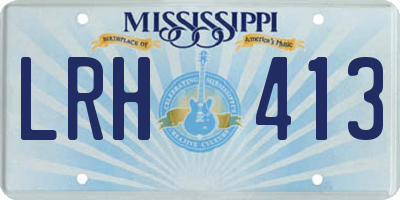 MS license plate LRH413