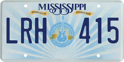 MS license plate LRH415