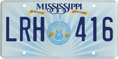 MS license plate LRH416