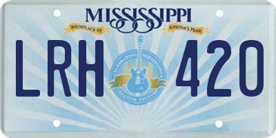 MS license plate LRH420